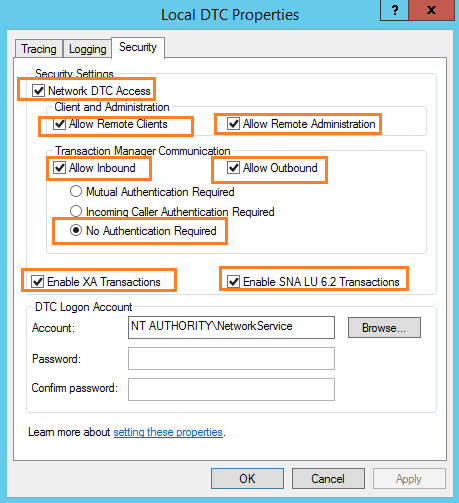 **Figure 1** Local DTC properties