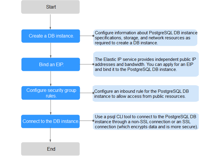 **Figure 1** Connecting to a DB instance through a public network