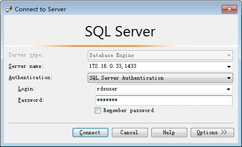 **Figure 1** Connecting to the server