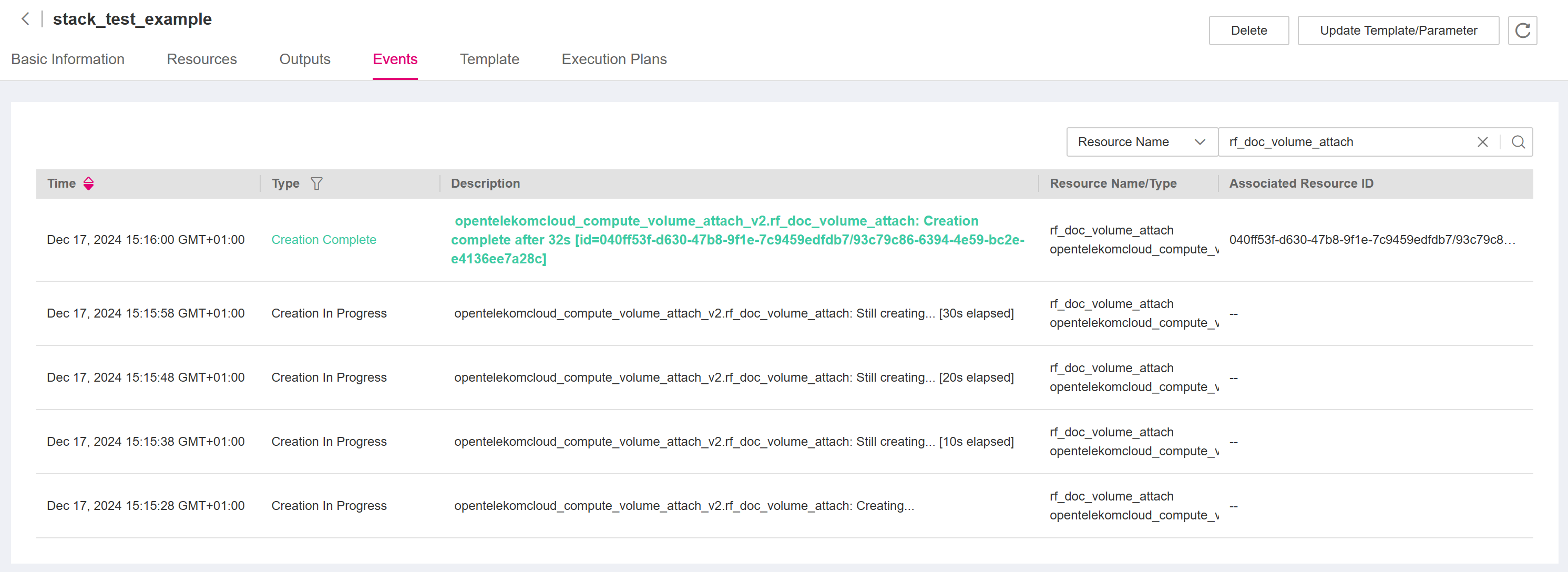 **Figure 7** Filter Events