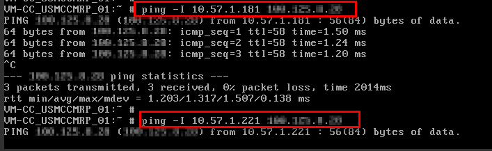 **Figure 1** Running the ping command to access SFS