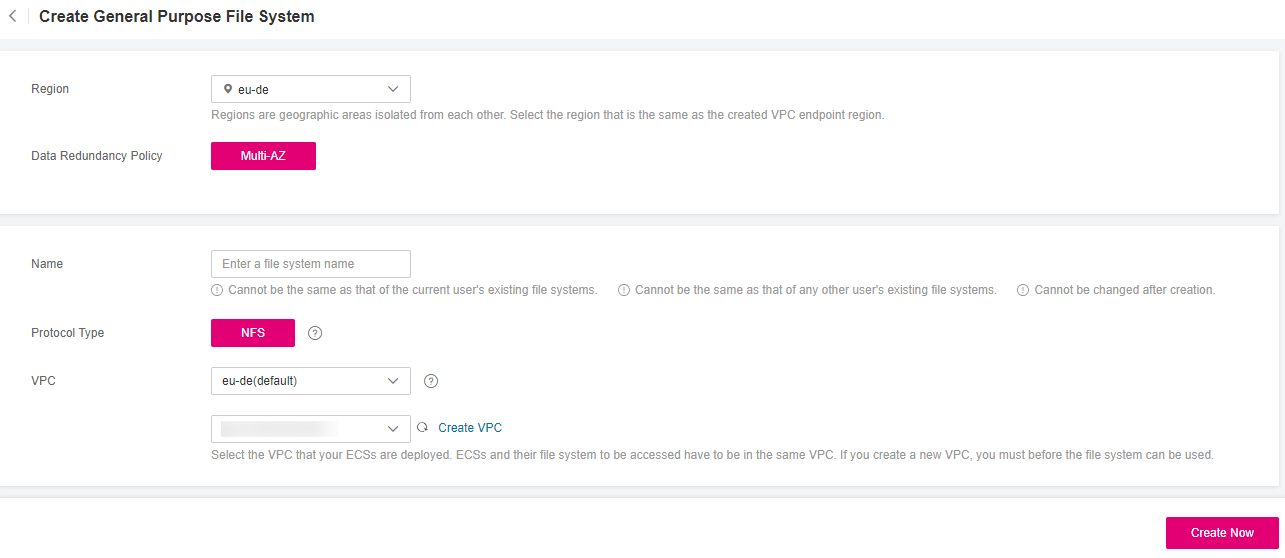 **Figure 2** Creating a file system