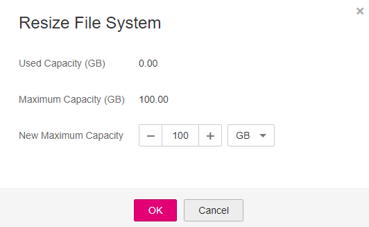 **Figure 1** Resizing an SFS Capacity-Oriented file system