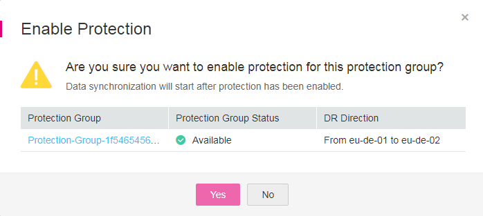 **Figure 2** Enabling protection