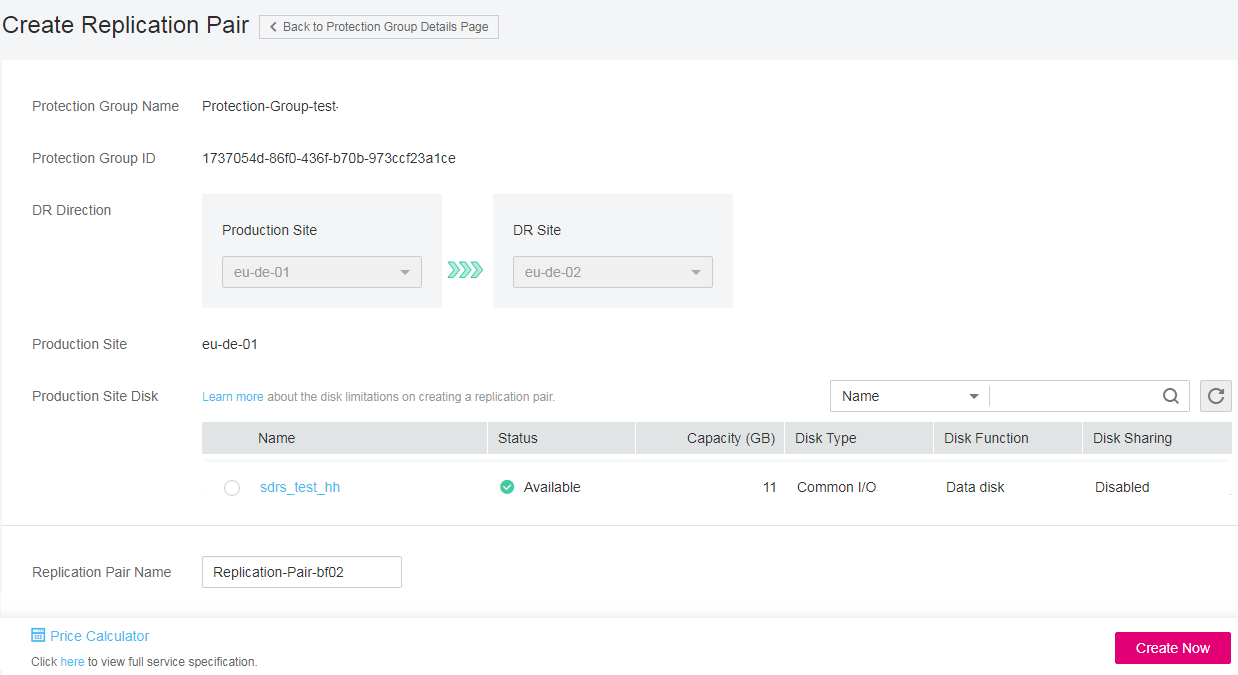 **Figure 1** Creating a replication pair