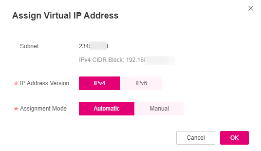 **Figure 1** Assign Virtual IP Address