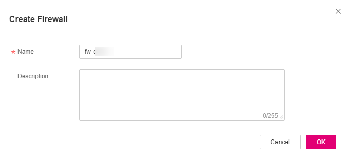 **Figure 1** Create Firewall