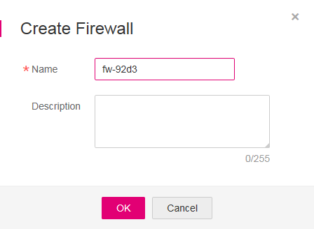 **Figure 1** Create Firewall