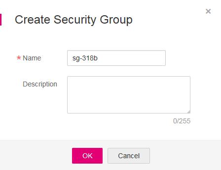 **Figure 1** Create Security Group