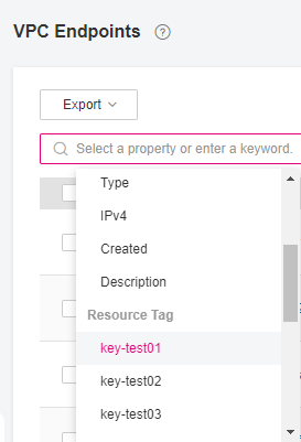 **Figure 3** Selecting tag keys