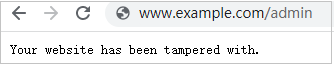**Figure 3** A static page that has been tampered with