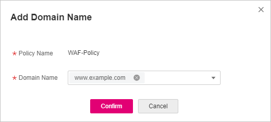 **Figure 2** Selecting one or more domain names