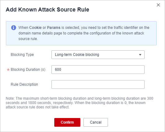 **Figure 4** Adding a Cookie-based known attack source rule