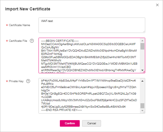 **Figure 1** **Upload Certificate**