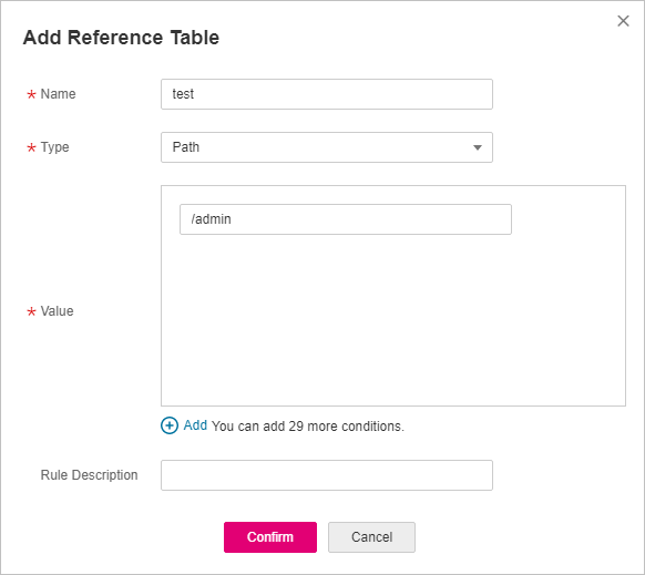 **Figure 3** Adding a reference table