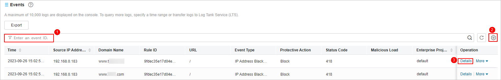 **Figure 2** Events