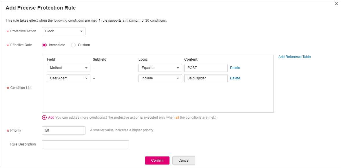 **Figure 9** Blocking POST requests