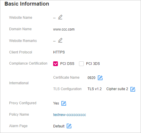 **Figure 1** TLS configuration modification