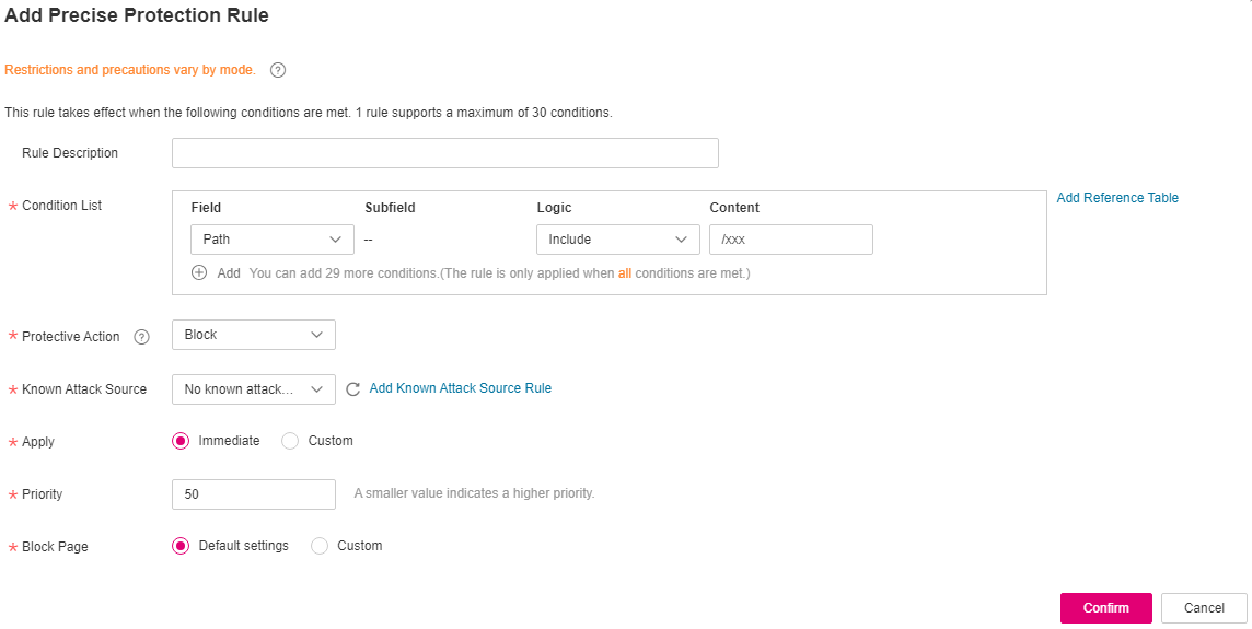 **Figure 4** Blocking requests to a specific URL