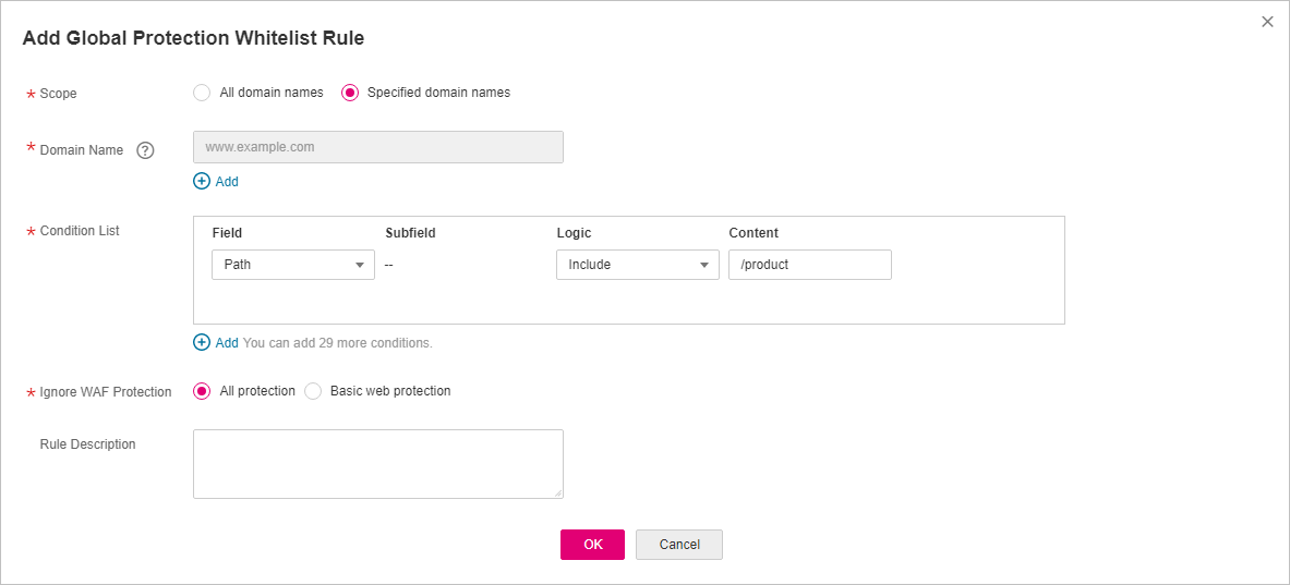 **Figure 1** Add Global Protection Whitelist Rule