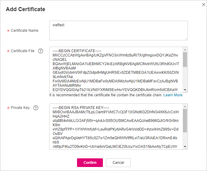 **Figure 1** Uploading an international certificate