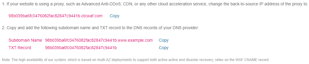 **Figure 6** Connecting a domain name