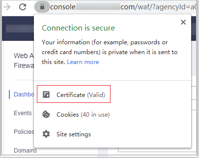 **Figure 1** Viewing the certificate